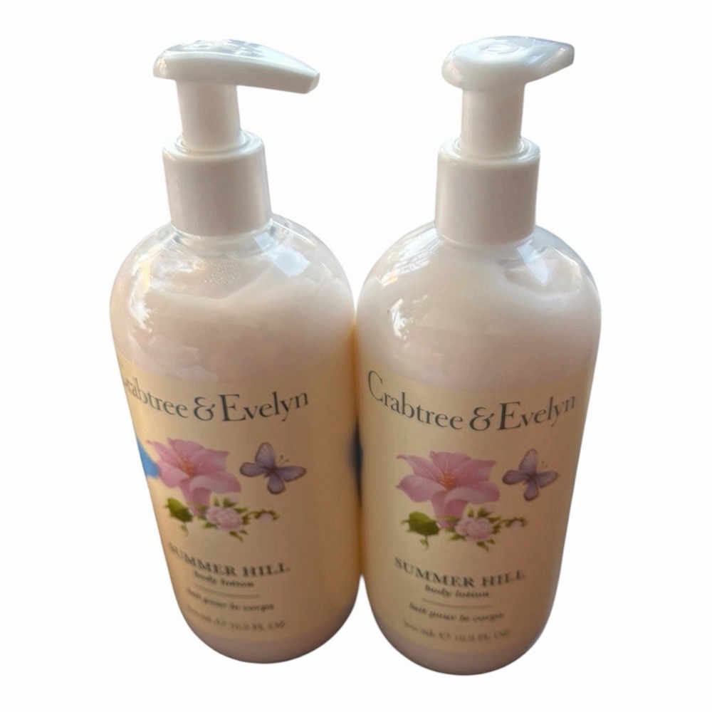 2 Crabtree & Evelyn SUMMER HILL  Body Lotion 16.9 oz NEW